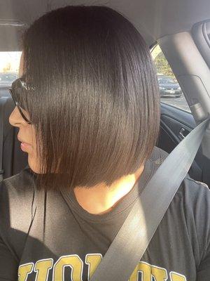 Keratin treatment done by Stephanie