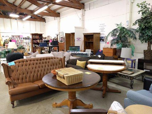 Furniture in the older building.