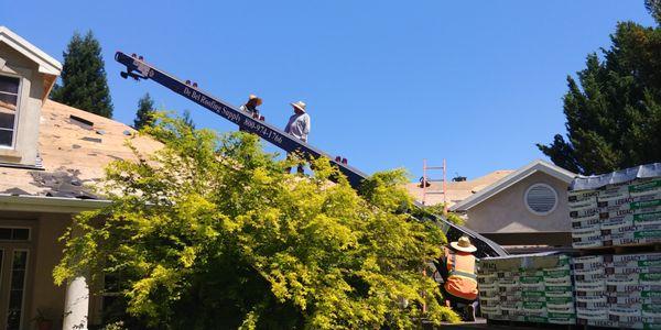 Loading new shingles