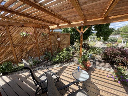 Trek decking and privacy screen