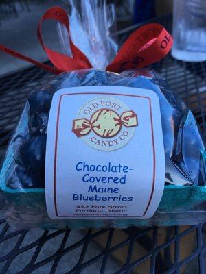 Chocolate covered blueberries.  Expensive but unique!