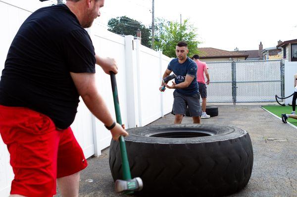 sledgehammers and tire mayhem