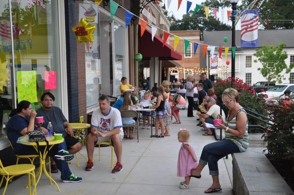 Outside seating