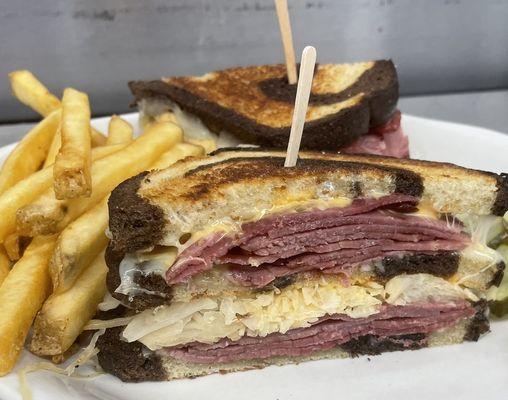 Delicious Double Corn Beef Reuben