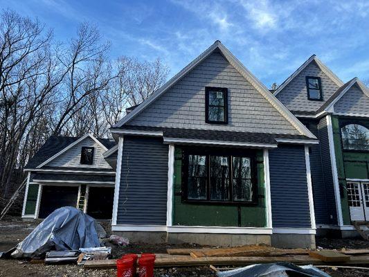 New siding installation. Work in progress.