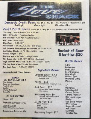 Drink Menu