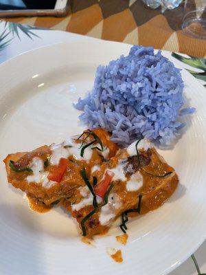 Red Curry Fish with Sticky Rice