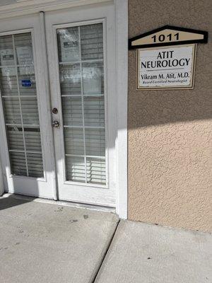 Front door to Dr. Atit