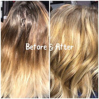 Client a root blend and to go all over lighter.