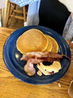 Pancakes & Bacon with Biscuits