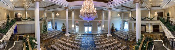 The Grand Foyer set up for the Wedding Ceremony