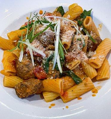 Rigatoni with Lamb Sausage ($22)