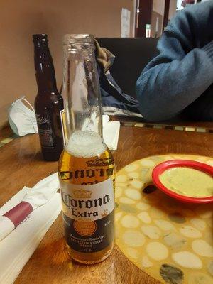 Corona--don't worry I had on a mask.