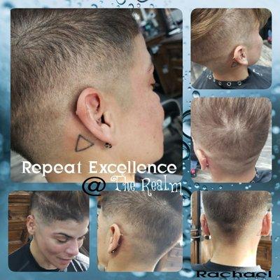 Mohawk taper fade. Continue success with fade over months