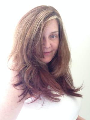 Style/color by Marcie Venard - I literally rolled out of bed with this, she styles it much better.