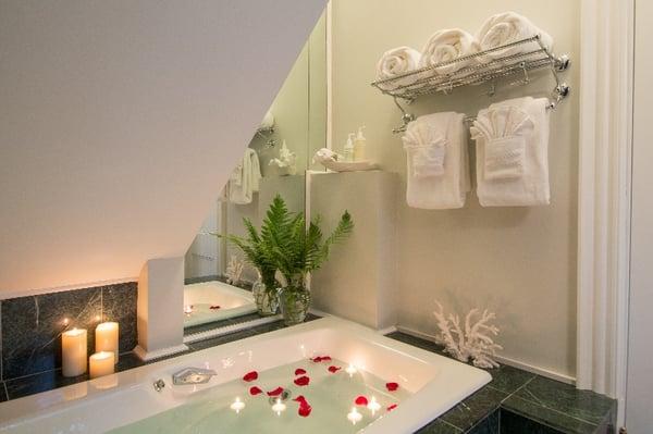 Relax and Unwind in the Whirlpool tub in Room One