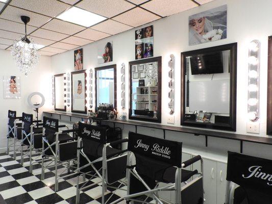 Where the magic happens! Glam room for our brides and sweet sixteen. Were we also offer our  Pro Classes.