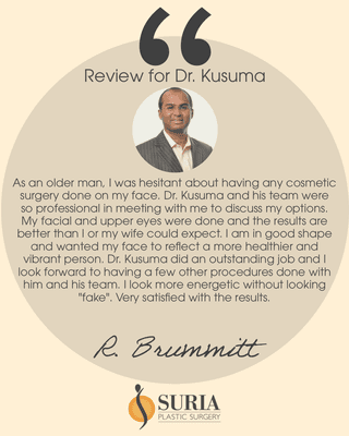 5 Star Google Review for Dr. Shashi Kusuma of Suria PLastic Surgery