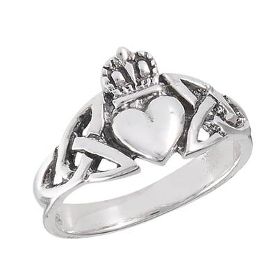 Sterling Silver Claddagh Rings, many styles