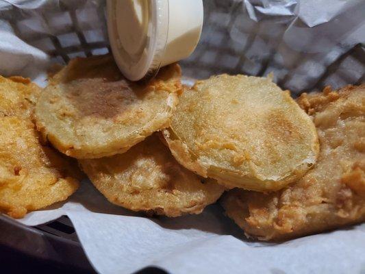 Not bad, these fried green tomatoes!