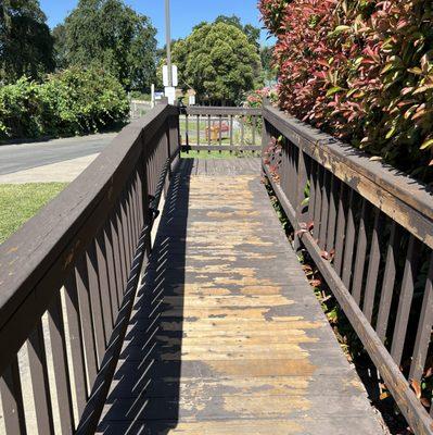 Walkway from parking lot to entrance