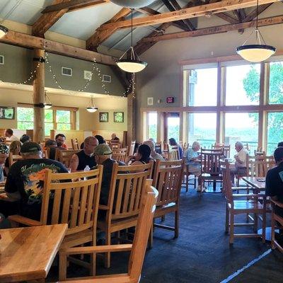 Main dining room overlooking the lake