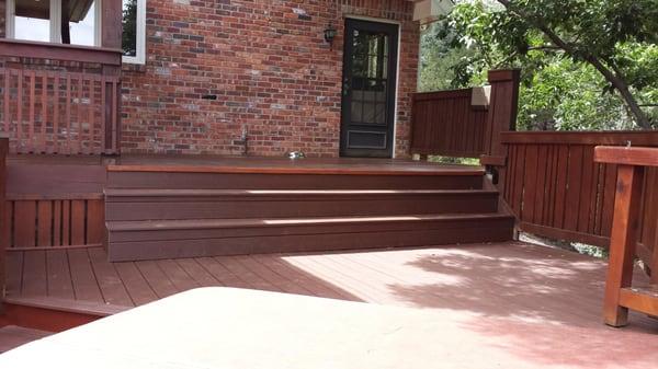 This is another example of a new deck, after hail destroyed the existing one.