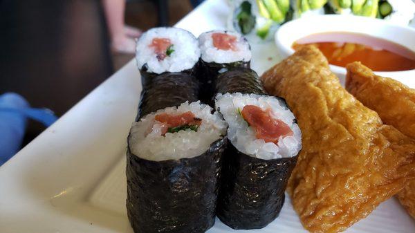 Ume shiso roll ($8.75), vegan by default. Tasty.