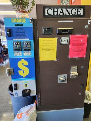 Coin change machines