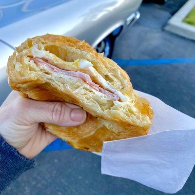 Huge Ham cheese and egg croissant