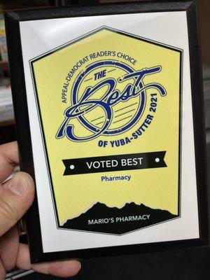 Come see why we are 'Voted best Pharmacy' in Yuba-Sutter!