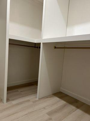 installation of more modern closets