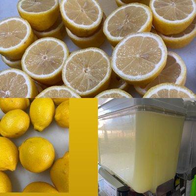 Fresh and homemade lemonade