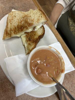 Grilled cheese and tomato soup $6.99