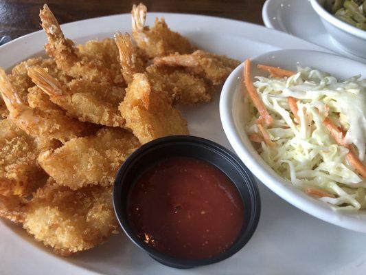 Fried Crispy shrimp and Coleslaw