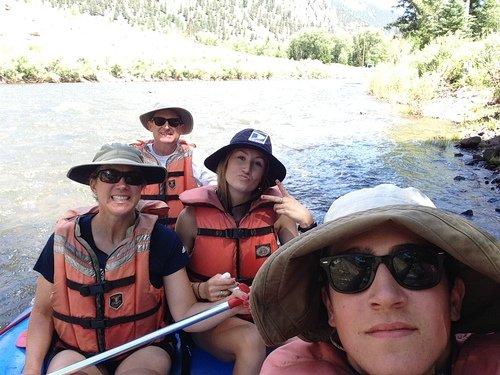 Castleberry family on a float down the Rio Grande River.