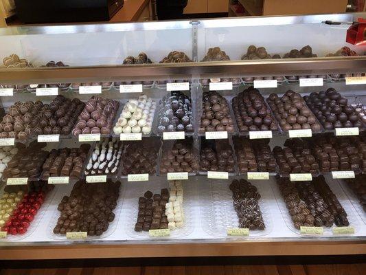 Many truffles to choose from.