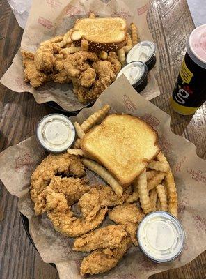 First time at Huey Magoo's. Not gonna lie, it is damn good. But we are still Cane's fans at heart!