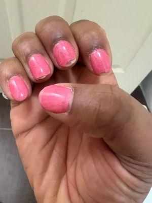 After less than two days with an iNail "dip manicure"