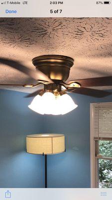 Ceiling fan install