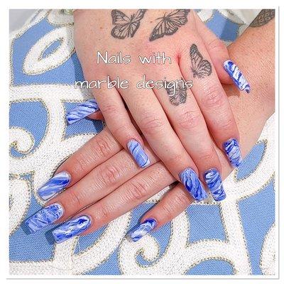 Marble nails designs