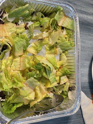 Greek salad? Disgusting.  they must not date these large salads to indicate it probably expired 8 days ago.