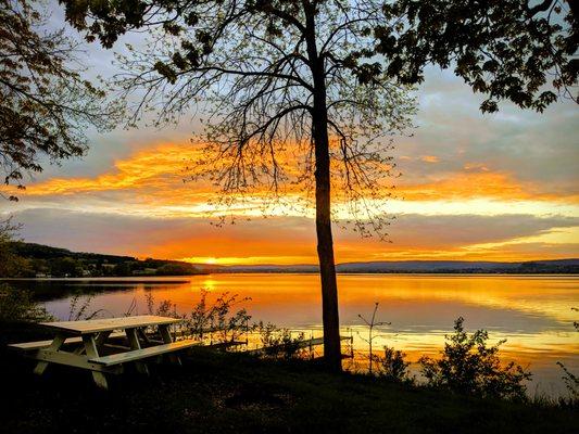 Sunset at Burhop's Lakeside Lodge