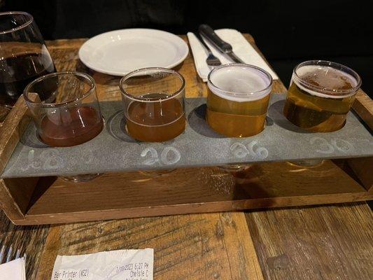 Beer flight.