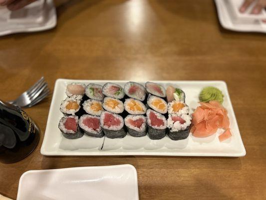 Yellowtail roll - Salmon Roll - Tuna Roll