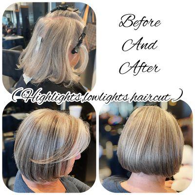 #highlights#lowlights#haircolor#bobhaircut