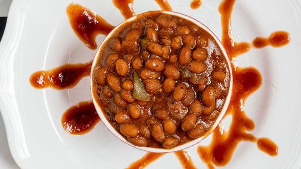 VLBBQ House Baked Beans w/ Award-Winning VLBBQ Original & Spicy Sauces