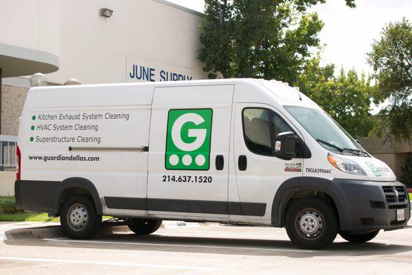 Guardian Services company service van.