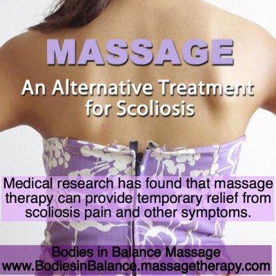 Let us show you how Massage Therapy can alleviate back pain associated with scoliosis!