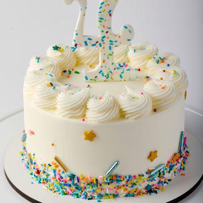 Vanilla Birthday Cake - choose your own filling.